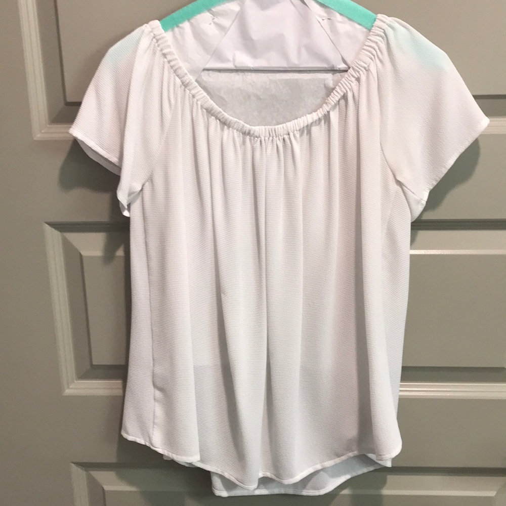 Off the Shoulder basic white Blouse